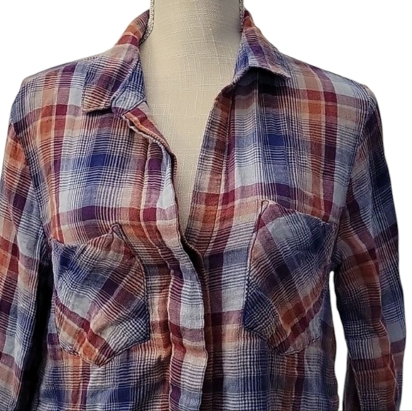 Cloth & Stone Plaid Button-Up Shirt - Picture 2 of 3